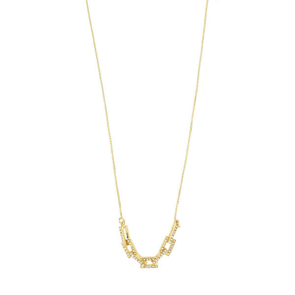 Pilgrim COBY Yellow Gold Plated Crystal Pendant Necklace