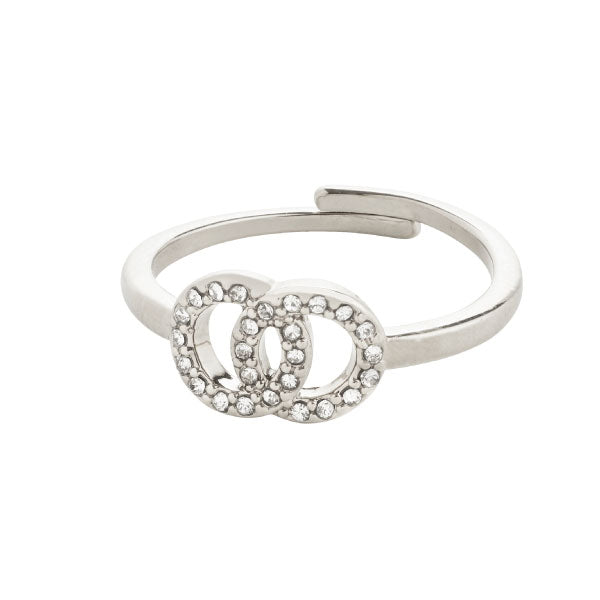 LULU Silver Halos Stack Ring