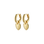 SOPHIA heart hoops gold-plated