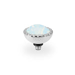 Qudo Bocconi 11mm White Opal Topper Silver