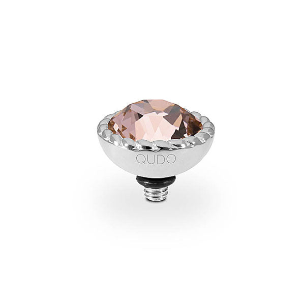 Qudo Bocconi 11mm Vintage Rose Topper Silver