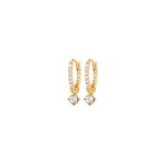 JOA crystal hoop earrings gold-plated