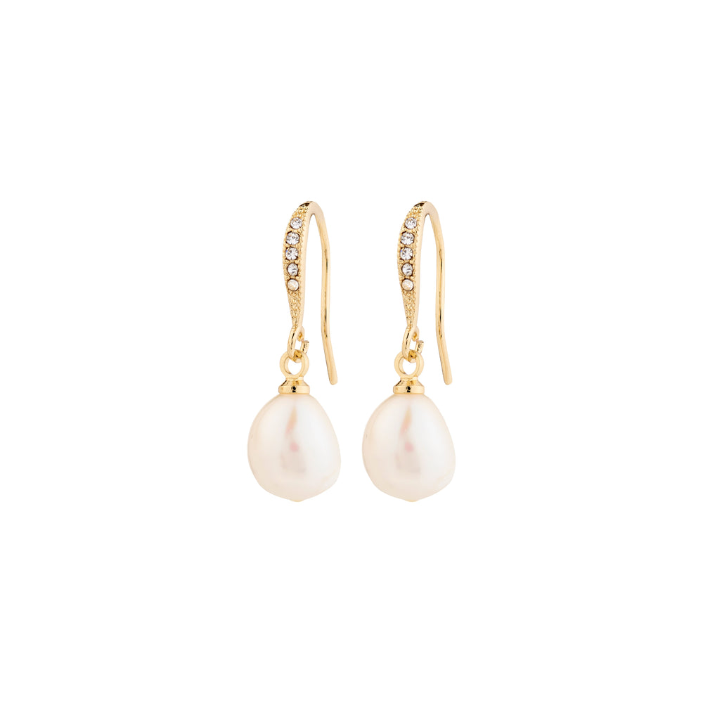 JASMIN pearl earrings gold-plated