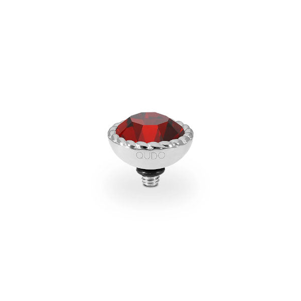 Qudo Bocconi 11mm Red Velvet Topper Silver