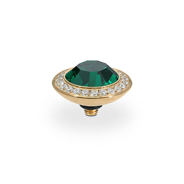 Qudo Tondo Deluxe 13mm Emerald Topper Gold