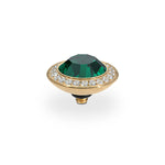 Qudo Tondo Deluxe 13mm Emerald Topper Gold