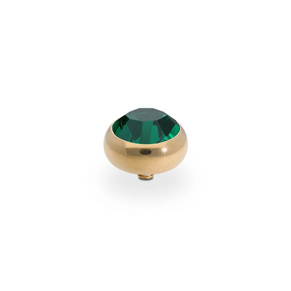 Qudo Sesto 10mm Emerald Topper YG