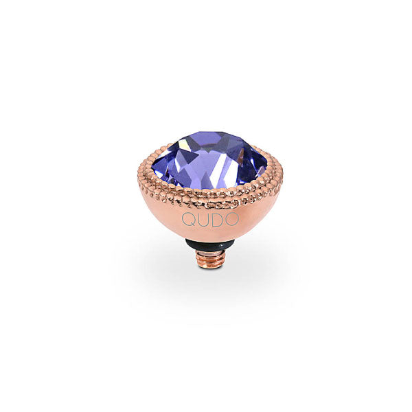 Qudo Fabero 11mm Tanzanite Topper Rose Gold