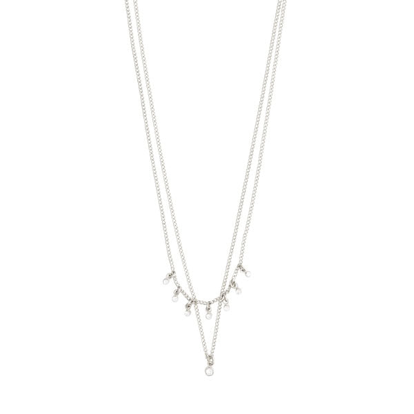 Pilgrim SIA 2-in-1 Silver Plated Crystal Necklace