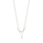 Pilgrim SIA 2-in-1 Silver Plated Crystal Necklace