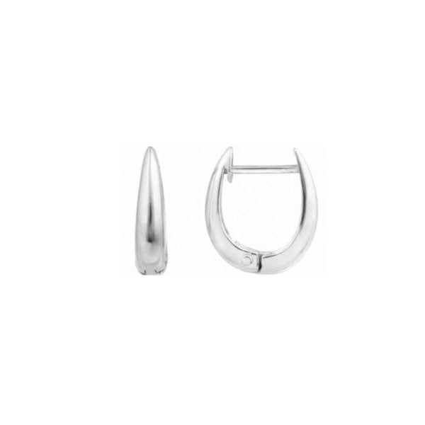 Silver 12mm Hinged Huggie Hoop Earrings