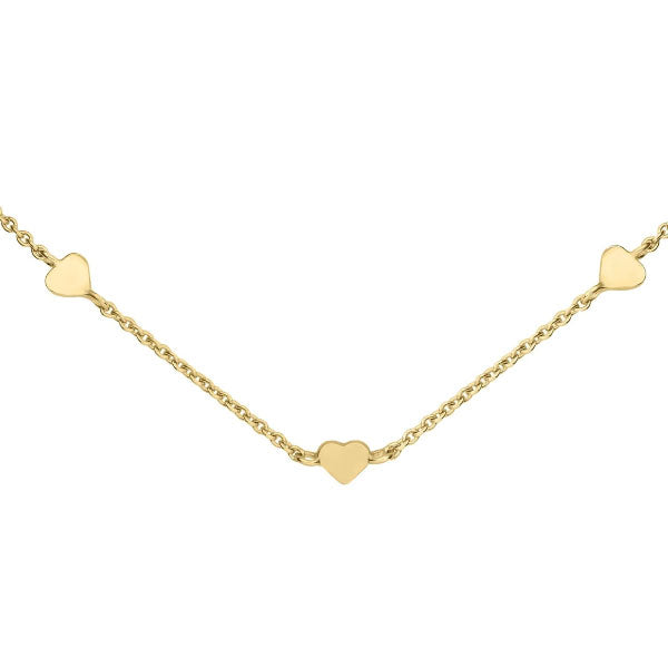 Gold Heart 18" Station Necklace