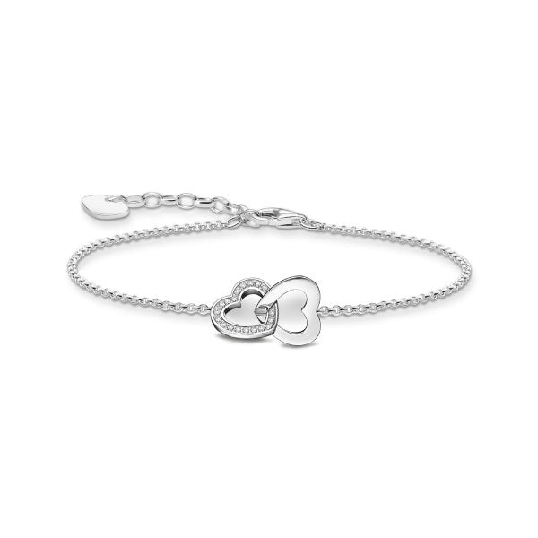 Thomas Sabo Silver Bracelet With Intertwined Hearts Bracelet