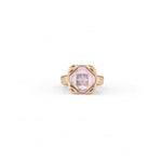 Uno de 50 Rock N' Pink 18K Gold Plated Faceted Ring