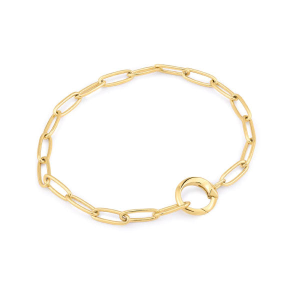 Ania Haie Gold Link Charm Chain Connector Bracelet