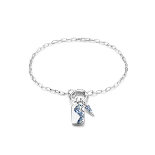 Ania Haie Silver Mini Link Charm Chain Connector Bracelet