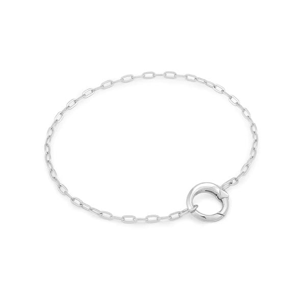 Ania Haie Silver Mini Link Charm Chain Connector Bracelet