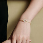 Ania Haie Gold Interlinked Circles Pavé Bracelet