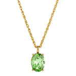 Barga Gold Necklace with Light Green Stone