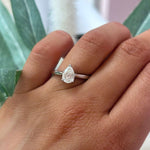 Platinum Engagement Ring with 0.90ct Pear Cut Centre Stone