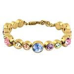 Calice Gold Bracelet with Multi Pastel Stones