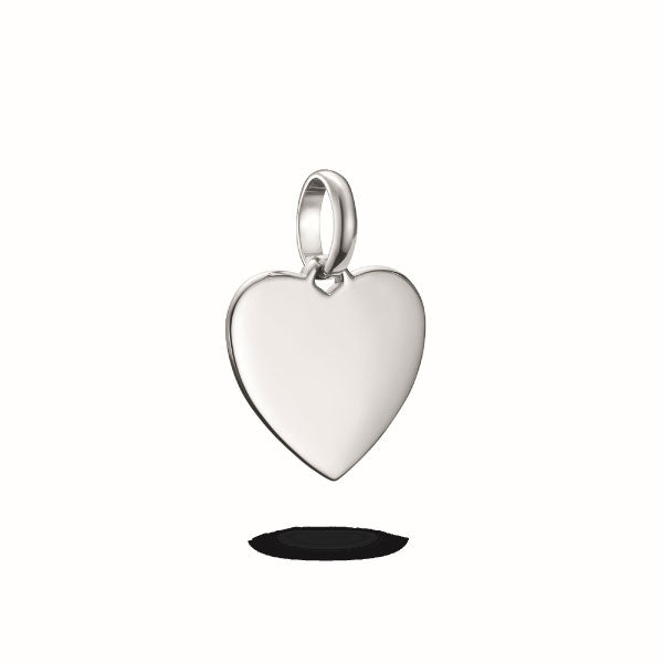 Small Silver Heart Connect Charm