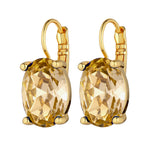 Chantal Gold Earrings with Golden Stones