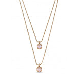 Uno de 50 Charismatic Gold Aura Pink Faceted Crystal Necklace