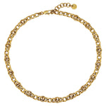 Collana Gold Necklace with Golden Stones