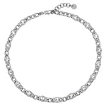 Collana Silver Necklace with Clear Crystal Stones