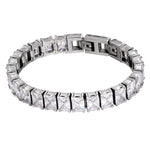 Conda Silver Bracelet with Clear Crystal Stones