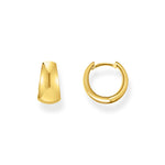 Thomas Sabo Gold Plated Classic Hoop Earrings In Chunky, Trapezoidal Shape