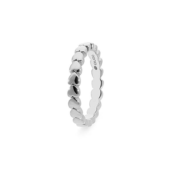 Qudo Calvisi Heart Ring Silver