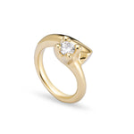 Uno de 50 Divine 18K Gold-Plated Ring With White Cubic Zirconia