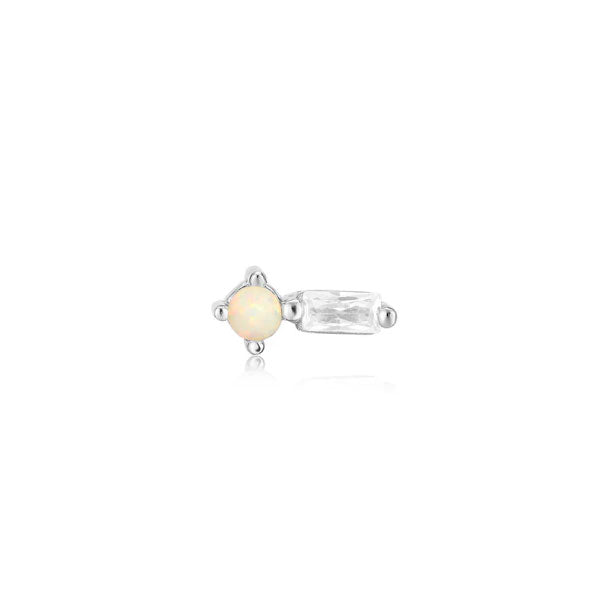 Ania Haie Silver Kyoto Opal Sparkle Barbell Single Earring