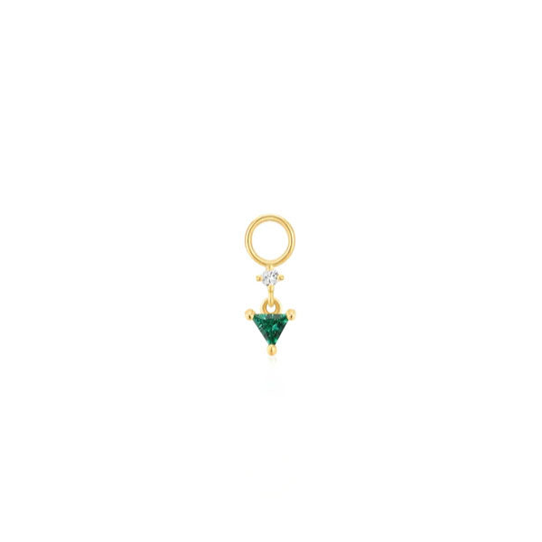 Ania Haie Gold Sparkle Drop Green Earring Charm