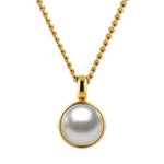 Ette Gold Necklace with White Pearl