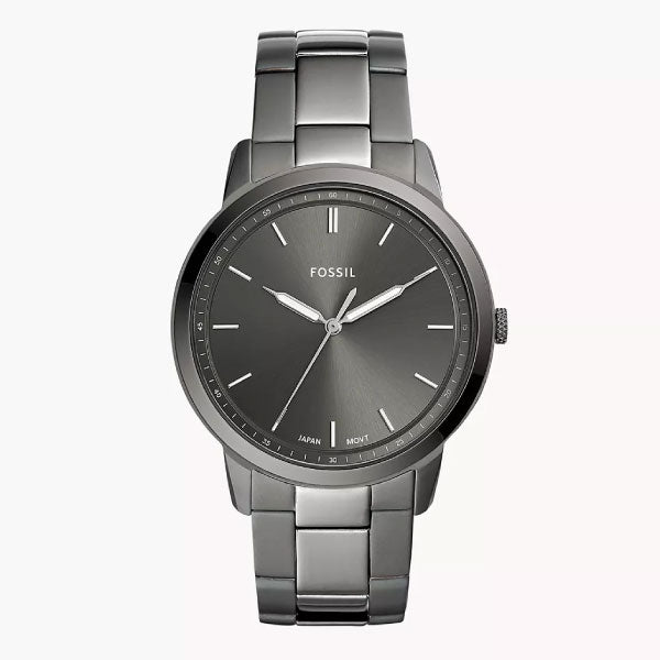 Minimalist Three-Hand Smoke Stainless Steel Watch
