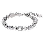 Grivna Silver Bracelet with Clear Crystal Stones