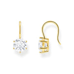 Thomas Sabo Gold Plated Earrings With White Zirconia