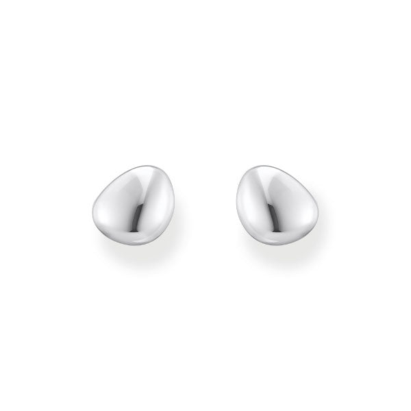 Thomas Sabo Small Silver Ear Studs In Organic Shape