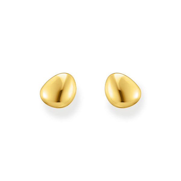 Thomas Sabo Small Gold Ear Studs In Organic Shape