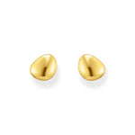 Thomas Sabo Small Gold Ear Studs In Organic Shape