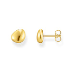 Thomas Sabo Small Gold Ear Studs In Organic Shape