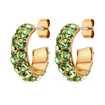 Heidi Gold Earrings with Light Green Stones