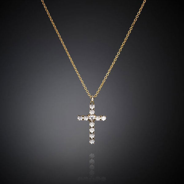 Chiara Ferragni Bold Fine Cross Necklace Gold
