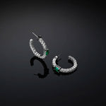 Chiara Ferragni Emerald Hoop Earrings