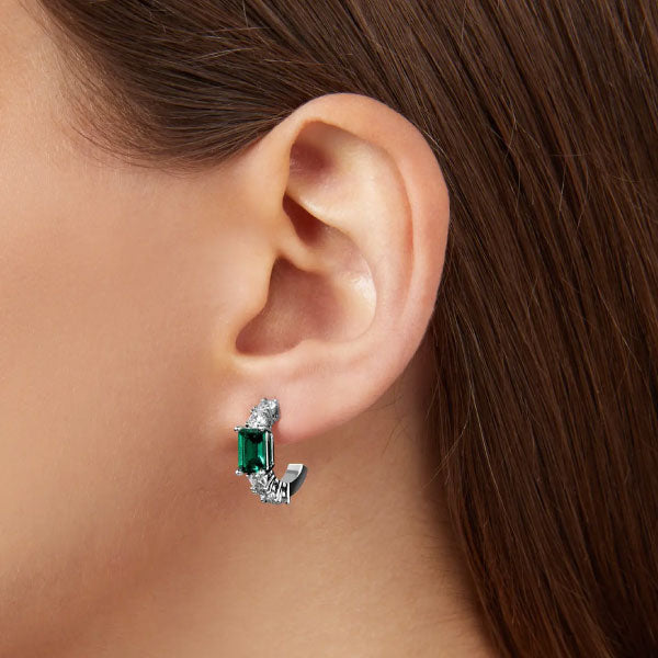 Chiara Ferragni Emerald Small Hoop Earrings