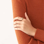 Fossil Sadie Under the Stars Gold-Tone Stainless Steel Ring