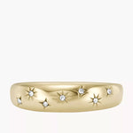 Fossil Sadie Under the Stars Gold-Tone Stainless Steel Ring